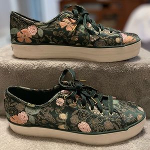 Like new condition Keds Rifle Paper Company platform sneakers